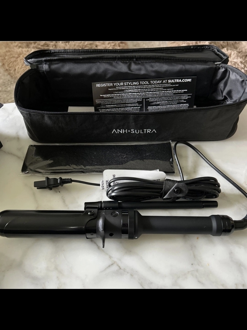 1.5 Inch Matte Black Ceramic Marcel Styling Iron